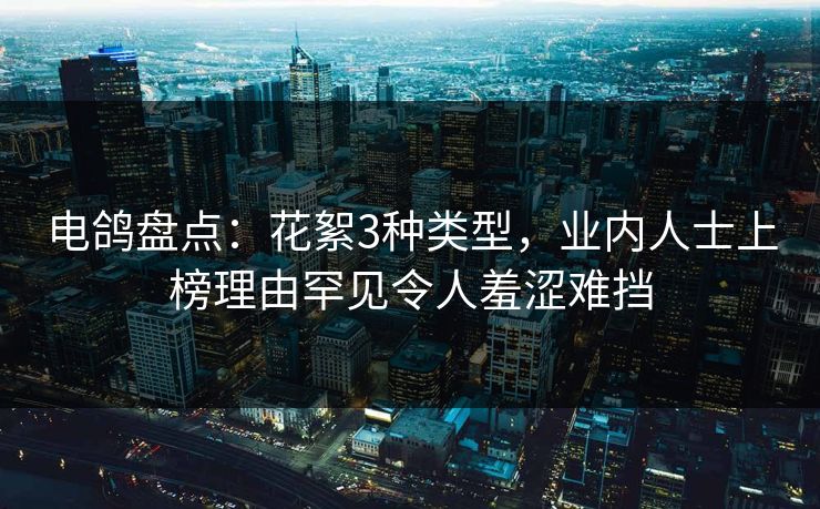 电鸽盘点：花絮3种类型，业内人士上榜理由罕见令人羞涩难挡