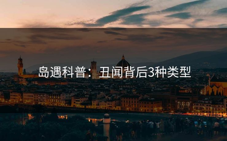 岛遇科普:丑闻背后3种类型
